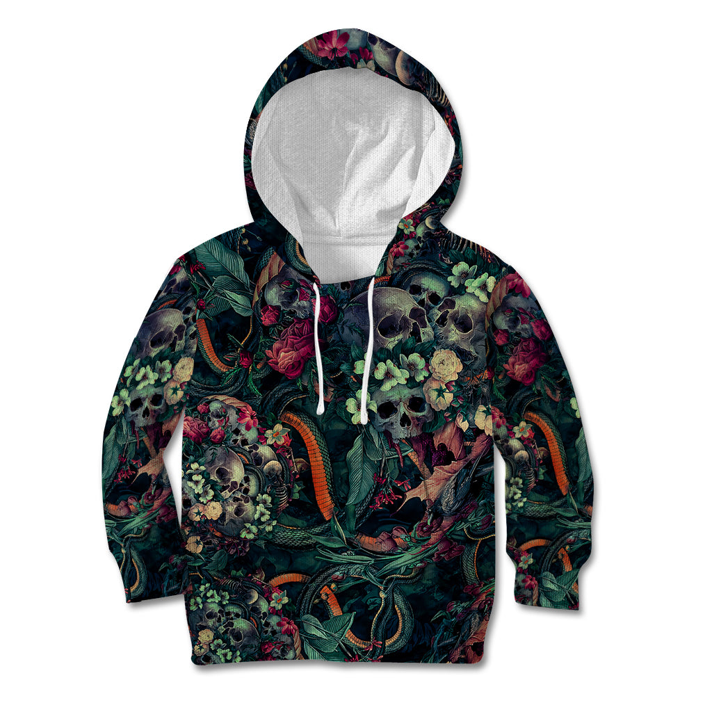 Skulls and Snakes Kid Hoodie - Wonder Print Shop