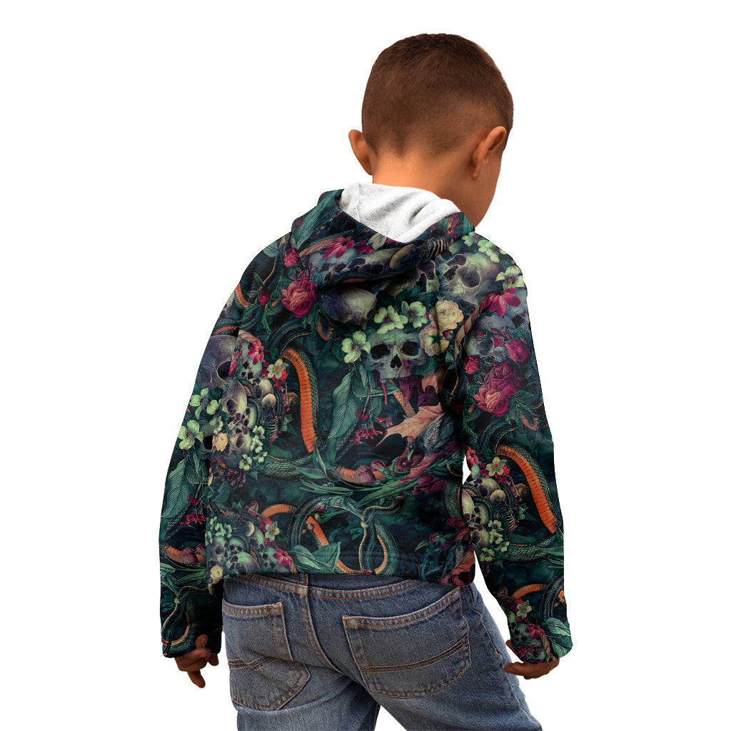 Skulls and Snakes Kid Hoodie - Wonder Print Shop