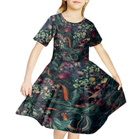 Skulls and Snakes Kid Short Sleeve Dress - Wonder Print Shop
