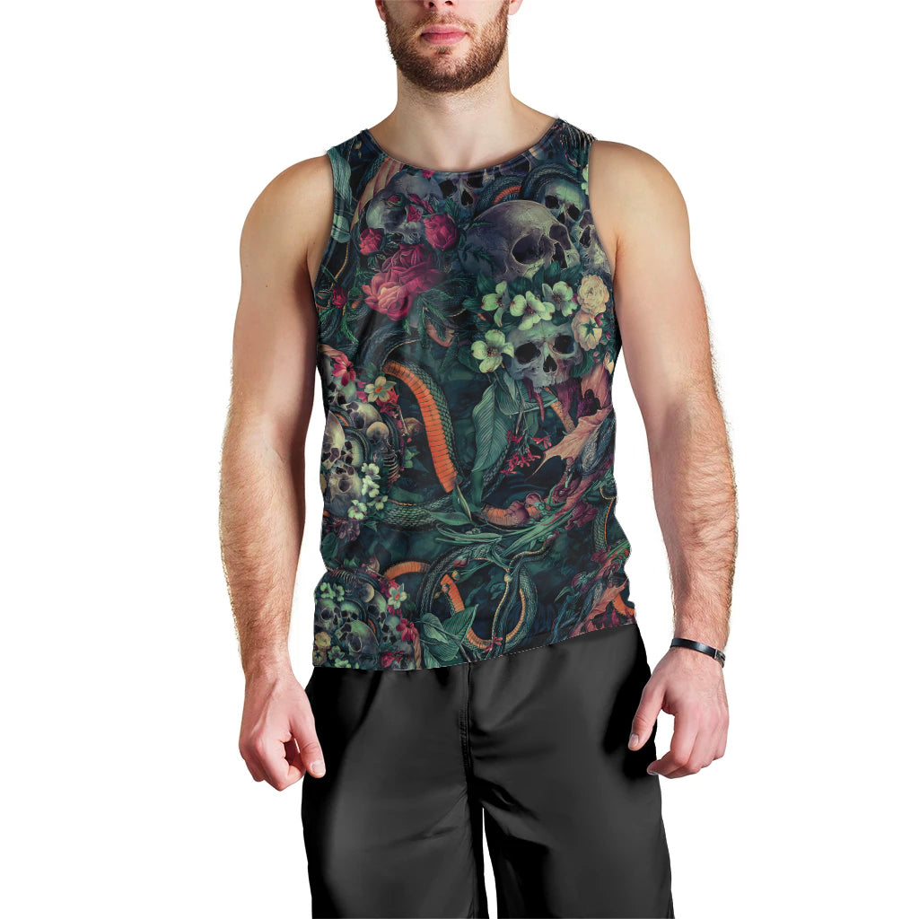 Skulls and Snakes Men Tank Top - Wonder Print Shop