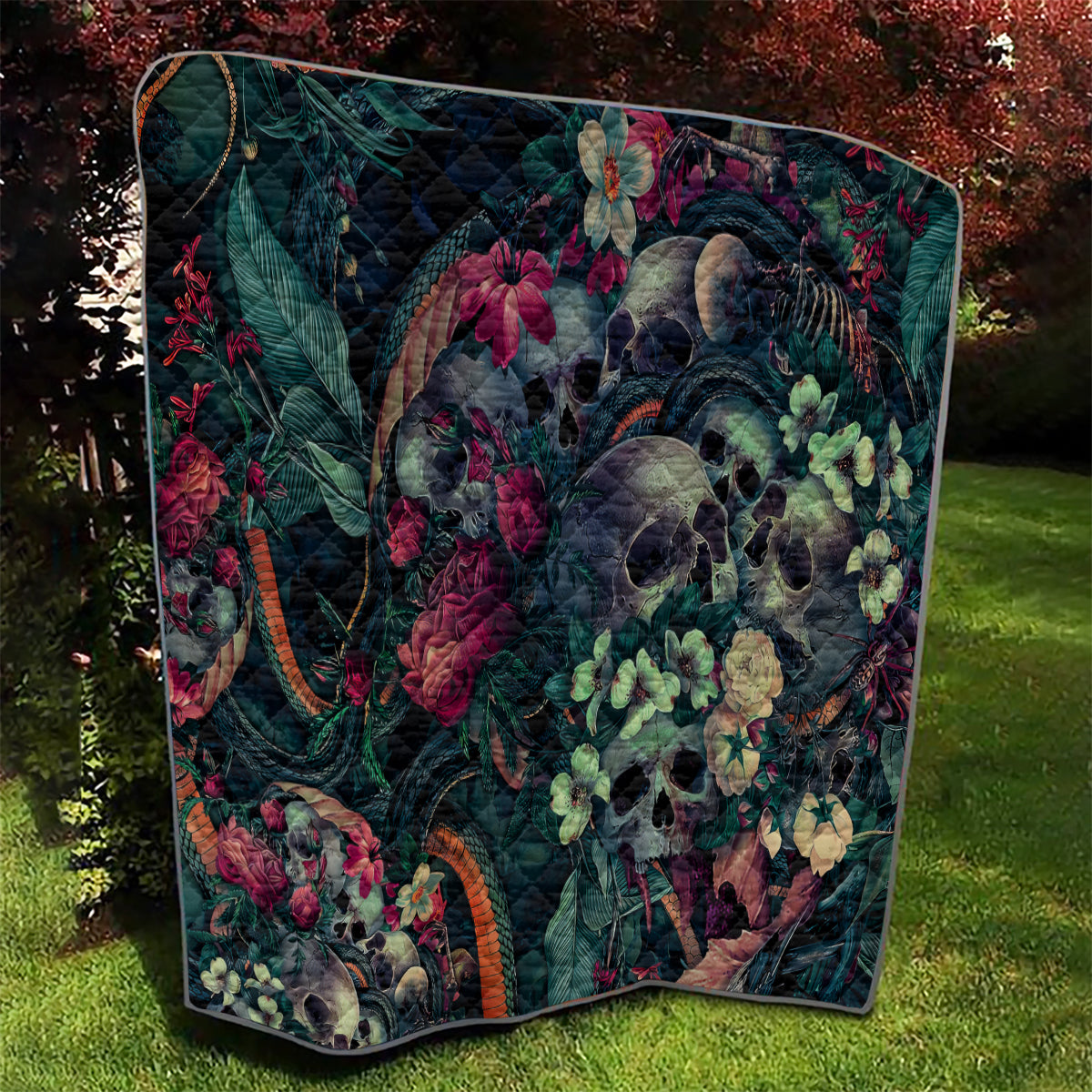 Skulls and Snakes Quilt - Wonder Print Shop