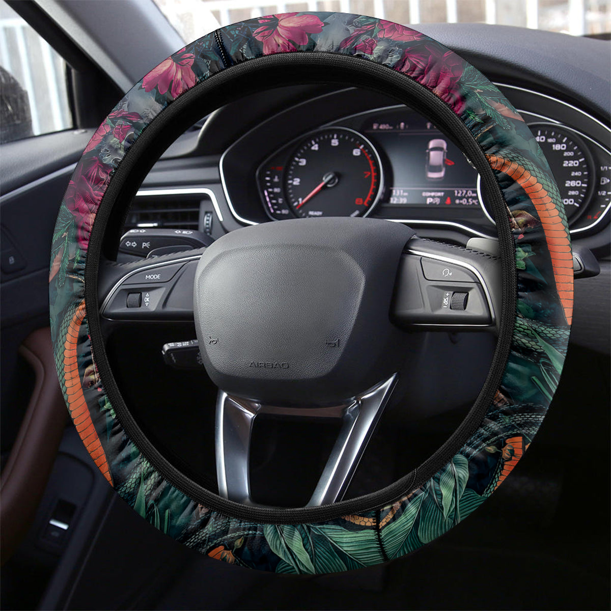 Skulls and Snakes Steering Wheel Cover - Wonder Print Shop