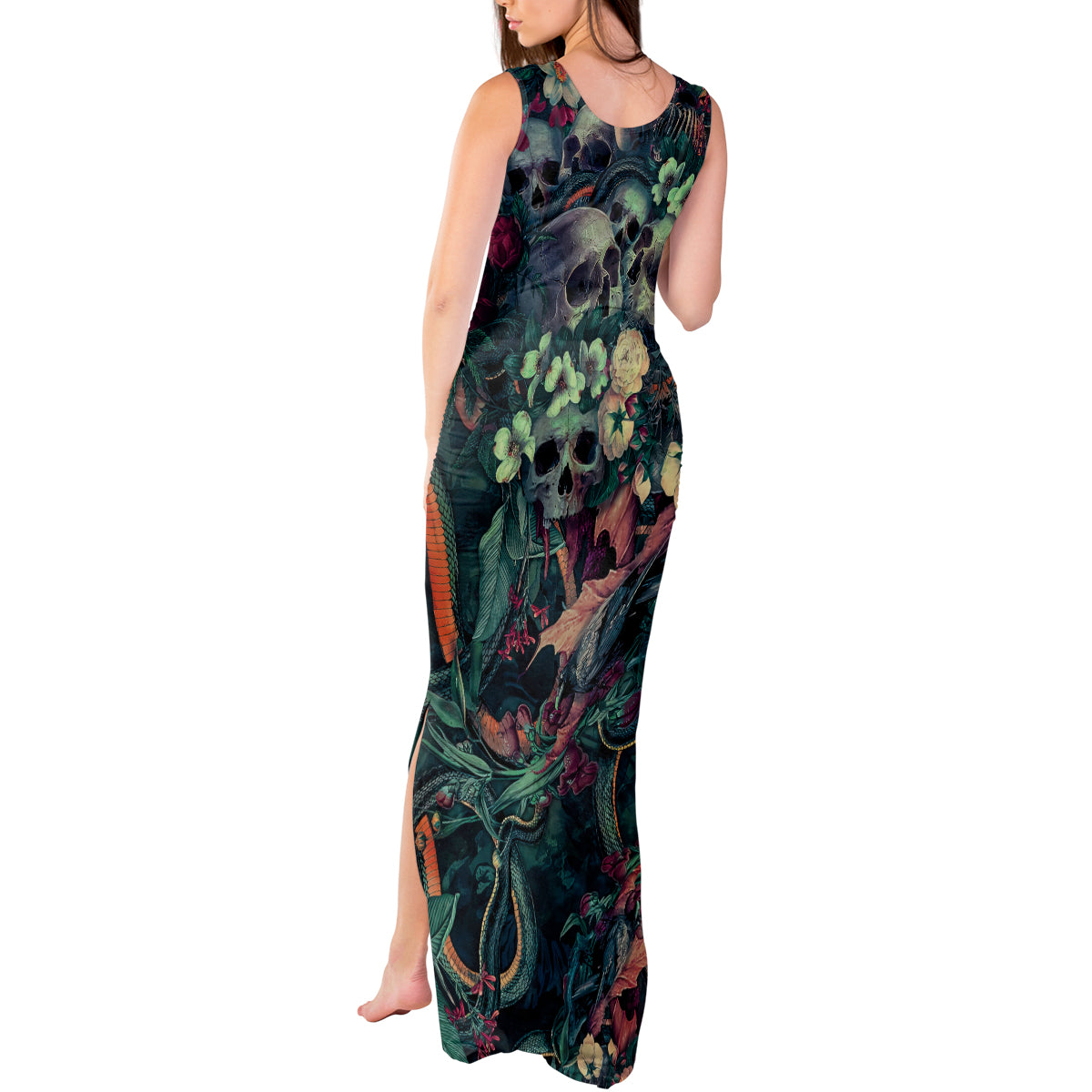 Skulls and Snakes Tank Maxi Dress - Wonder Print Shop