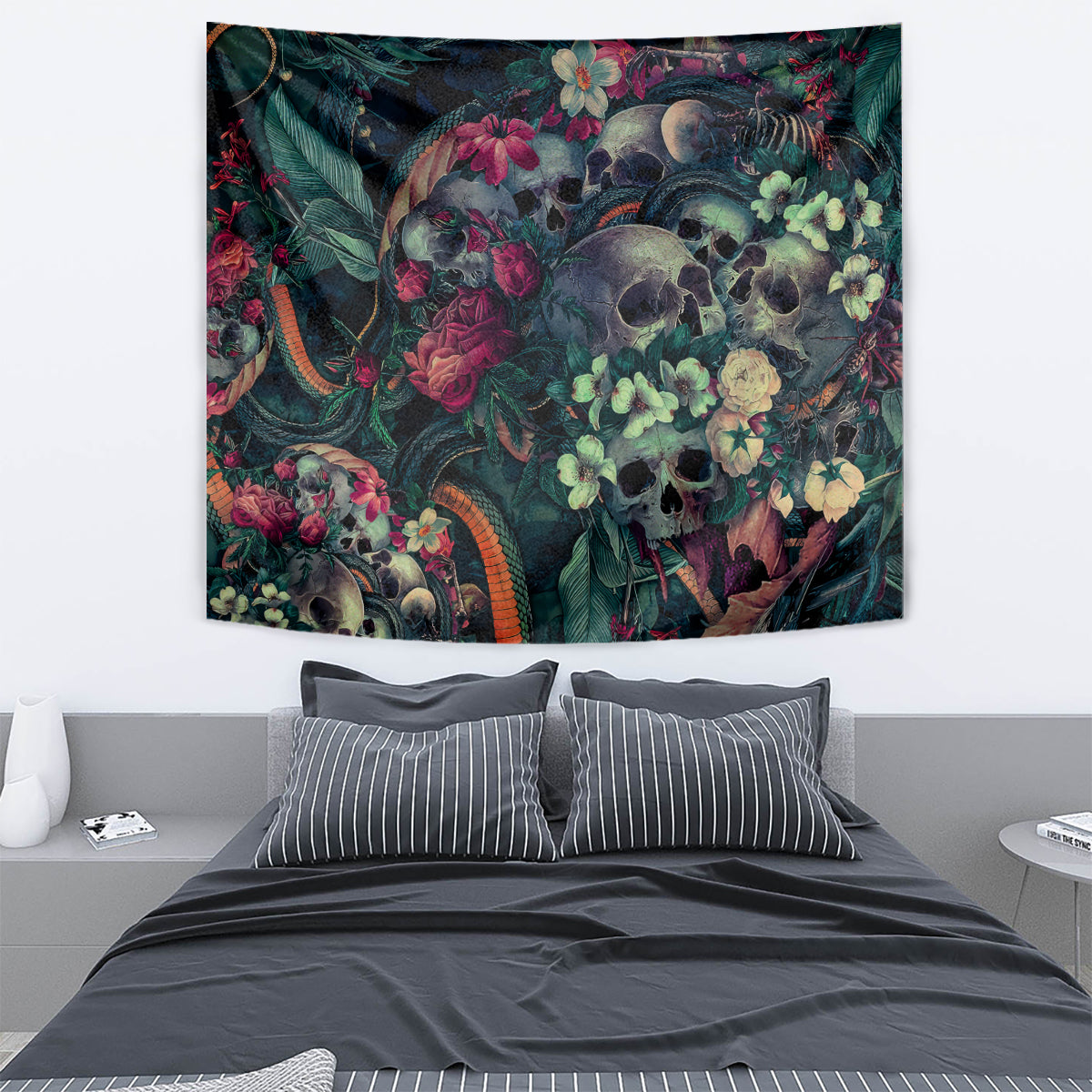 Skulls and Snakes Tapestry - Wonder Print Shop