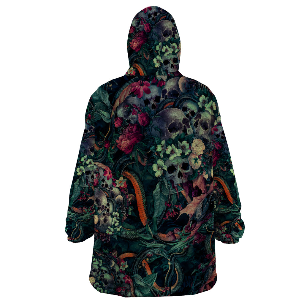Skulls and Snakes Wearable Blanket Hoodie - Wonder Print Shop