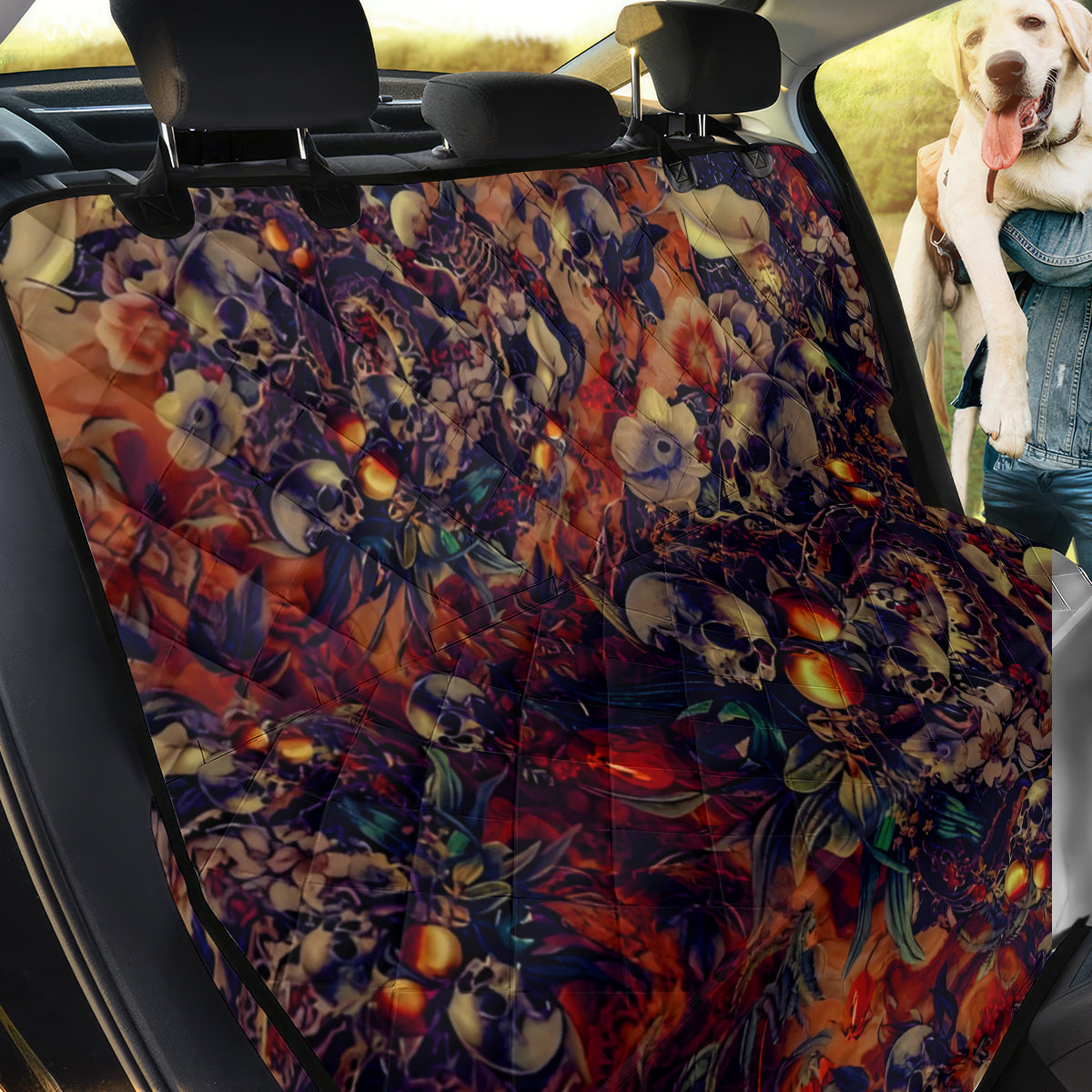 Isabell Skull Art Back Car Seat Cover - Wonder Print Shop