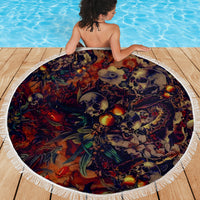 Isabell Skull Art Beach Blanket - Wonder Print Shop