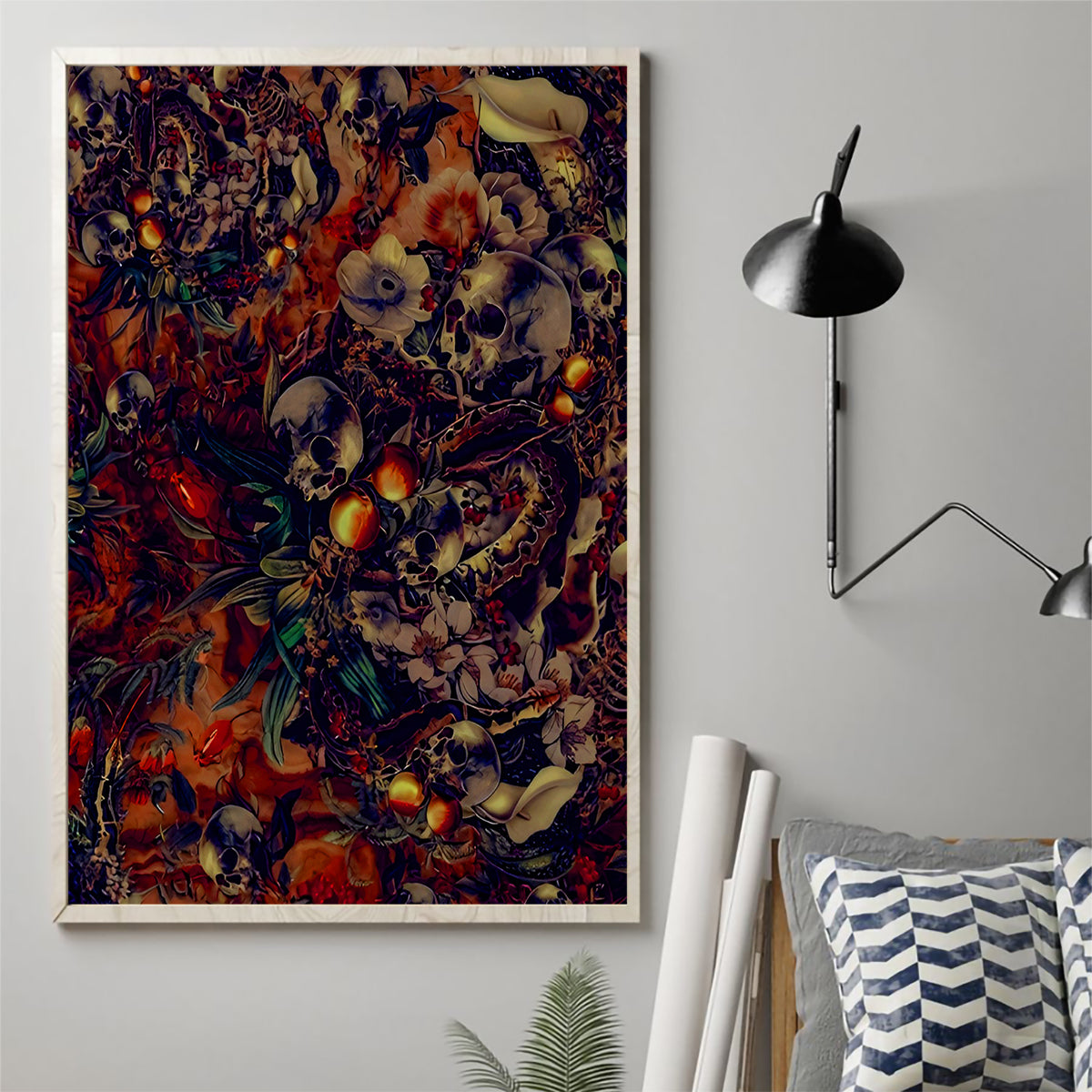 Isabell Skull Art Canvas Wall Art - Wonder Print Shop