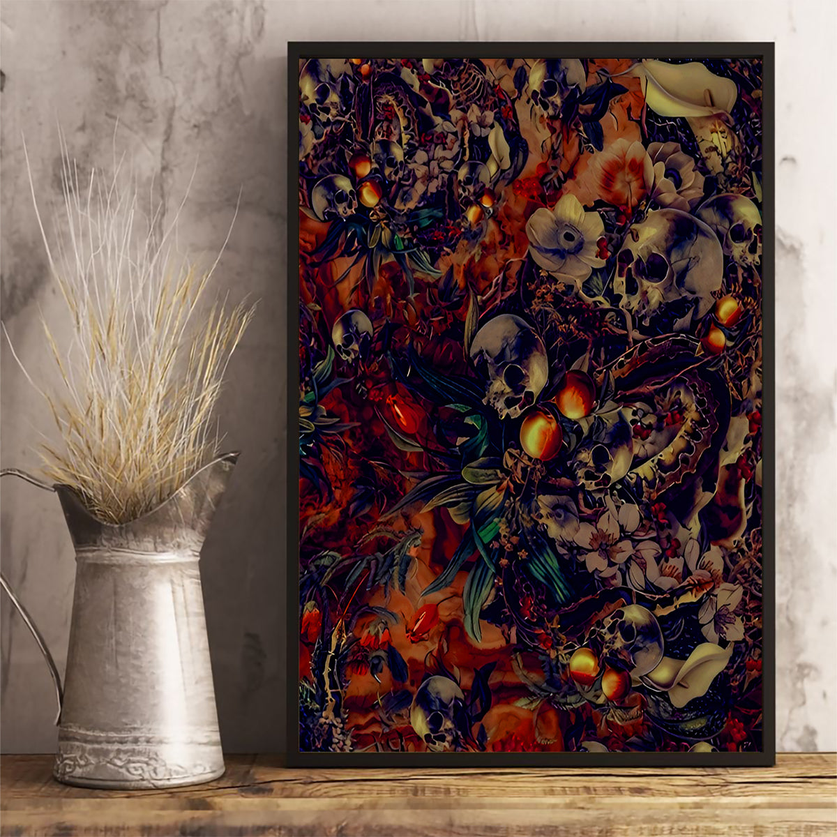 Isabell Skull Art Canvas Wall Art - Wonder Print Shop