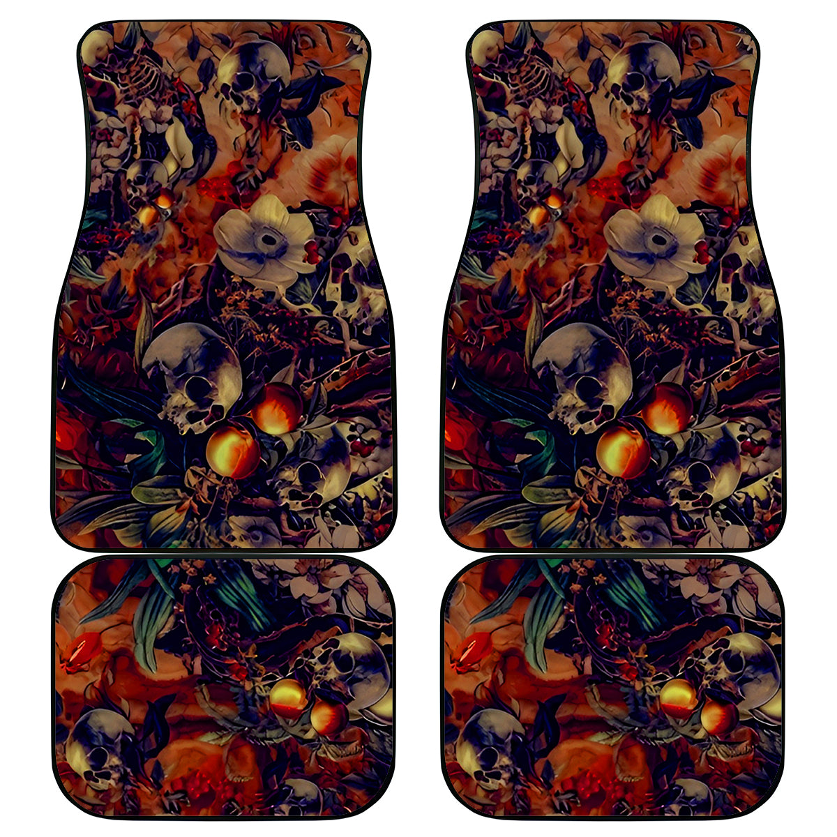 Isabell Skull Art Car Mats - Wonder Print Shop