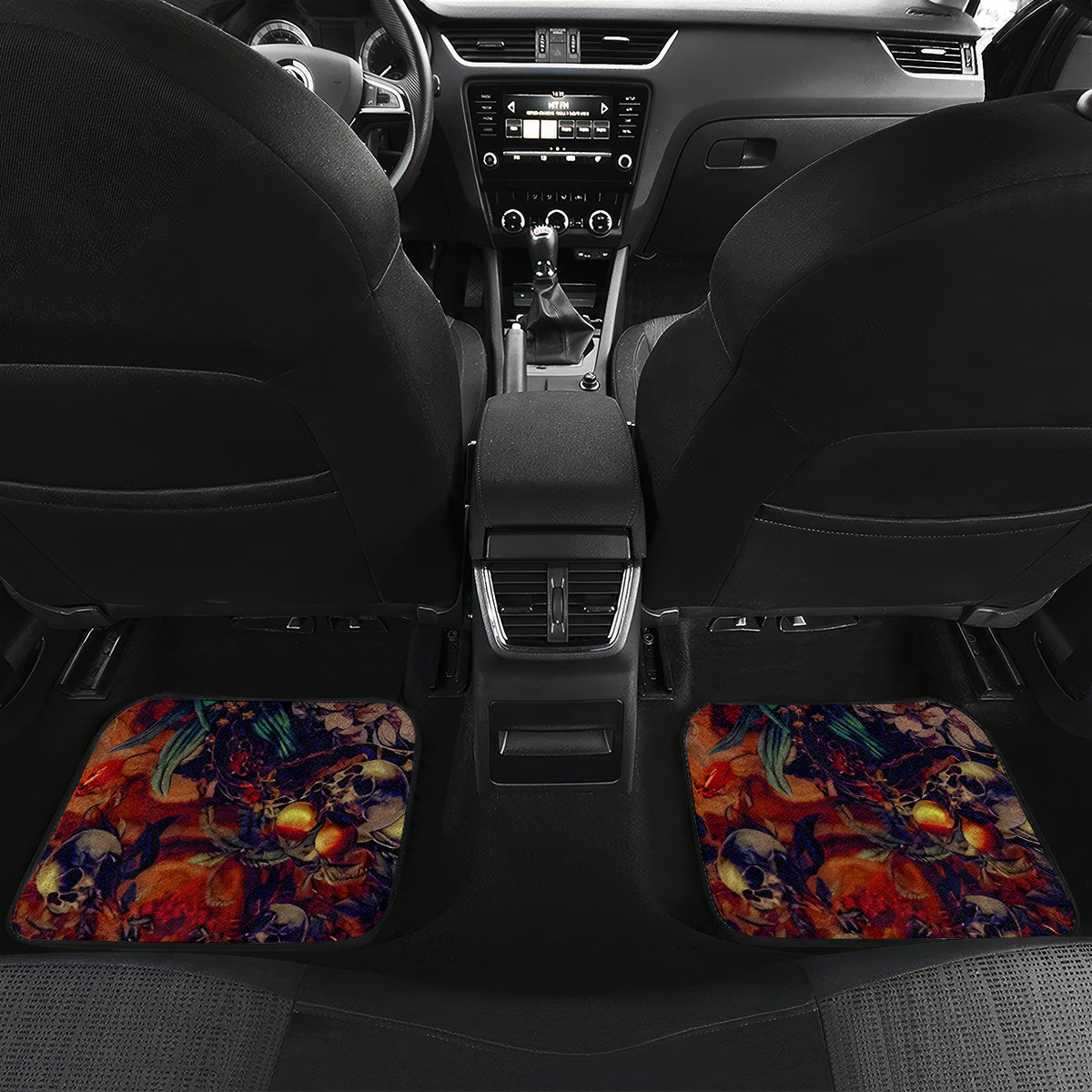 Isabell Skull Art Car Mats - Wonder Print Shop