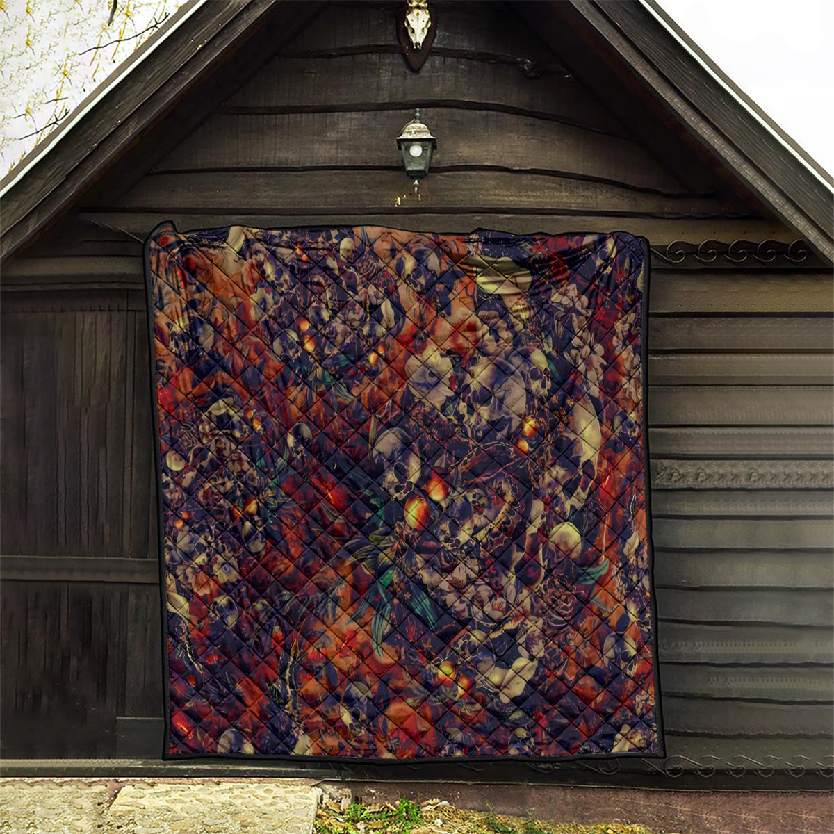 Isabell Skull Art Quilt - Wonder Print Shop