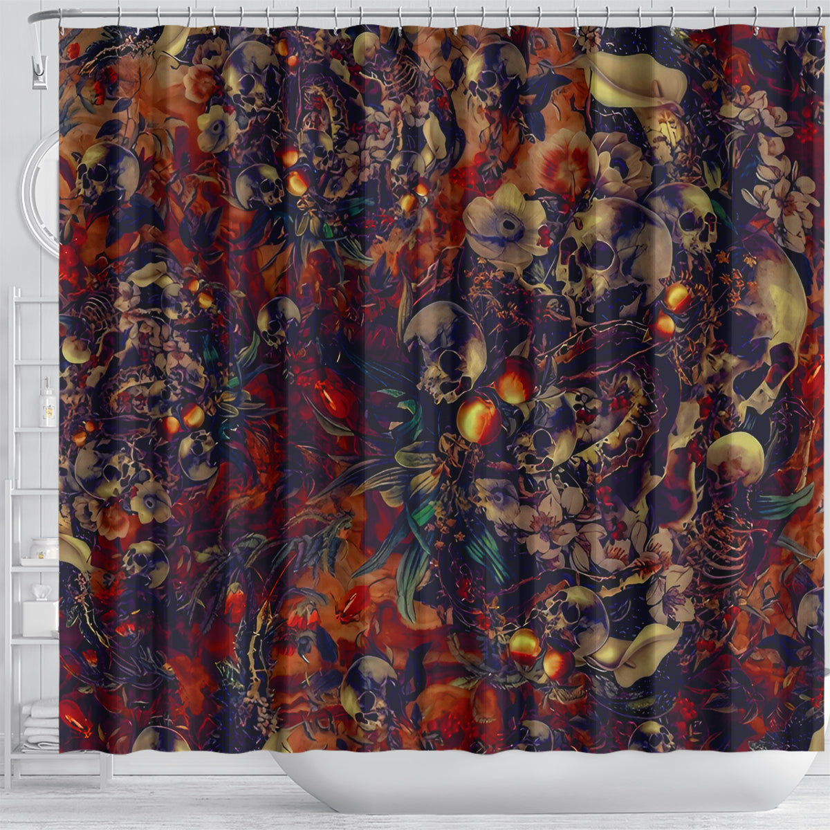isabell-skull-art-shower-curtain