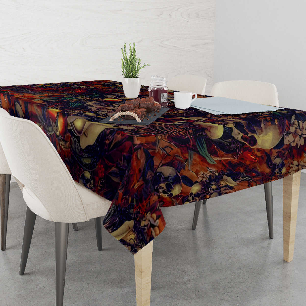 Isabell Skull Art Tablecloth - Wonder Print Shop