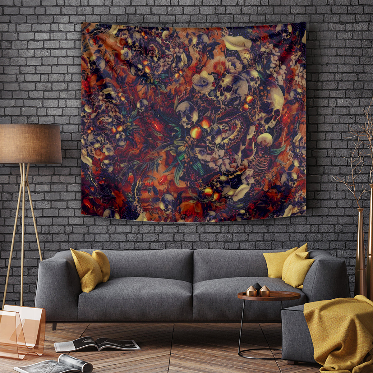 Isabell Skull Art Tapestry - Wonder Print Shop