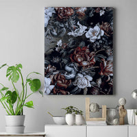 Skulls Roses And White Snakes Canvas Wall Art - Wonder Print Shop