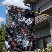 Skulls Roses And White Snakes Garden Flag - Wonder Print Shop