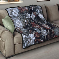 Skulls Roses And White Snakes Quilt - Wonder Print Shop