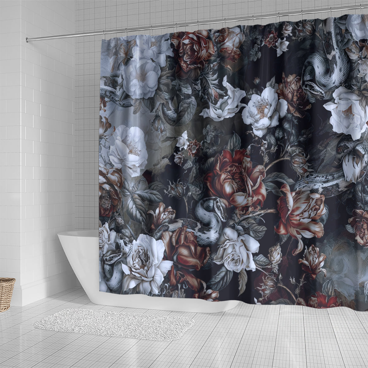 skulls-roses-and-white-snakes-shower-curtain