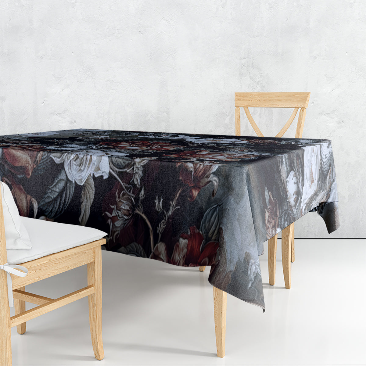 Skulls Roses And White Snakes Tablecloth - Wonder Print Shop