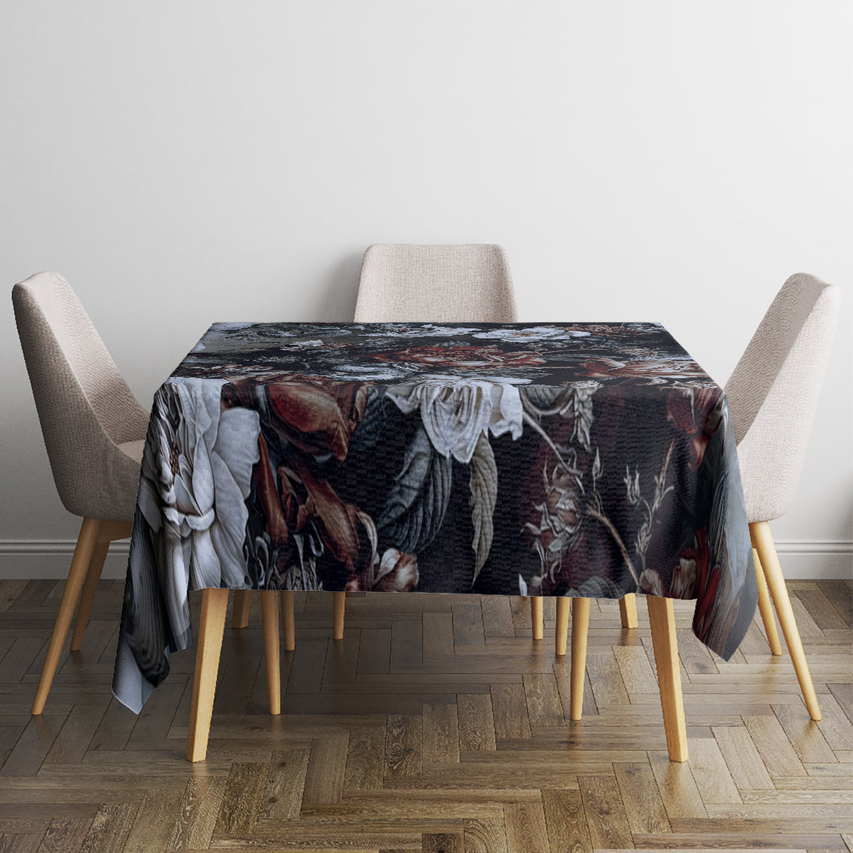 Skulls Roses And White Snakes Tablecloth - Wonder Print Shop