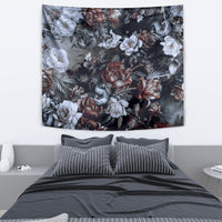 Skulls Roses And White Snakes Tapestry - Wonder Print Shop