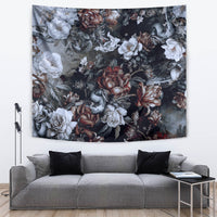 Skulls Roses And White Snakes Tapestry - Wonder Print Shop