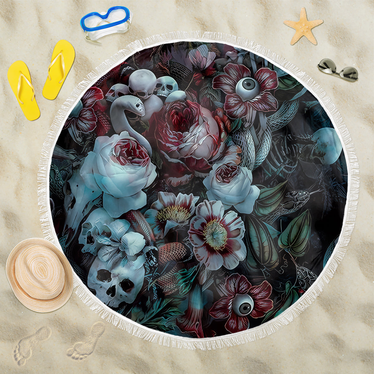 Eyes of Darkness Beach Blanket - Wonder Print Shop