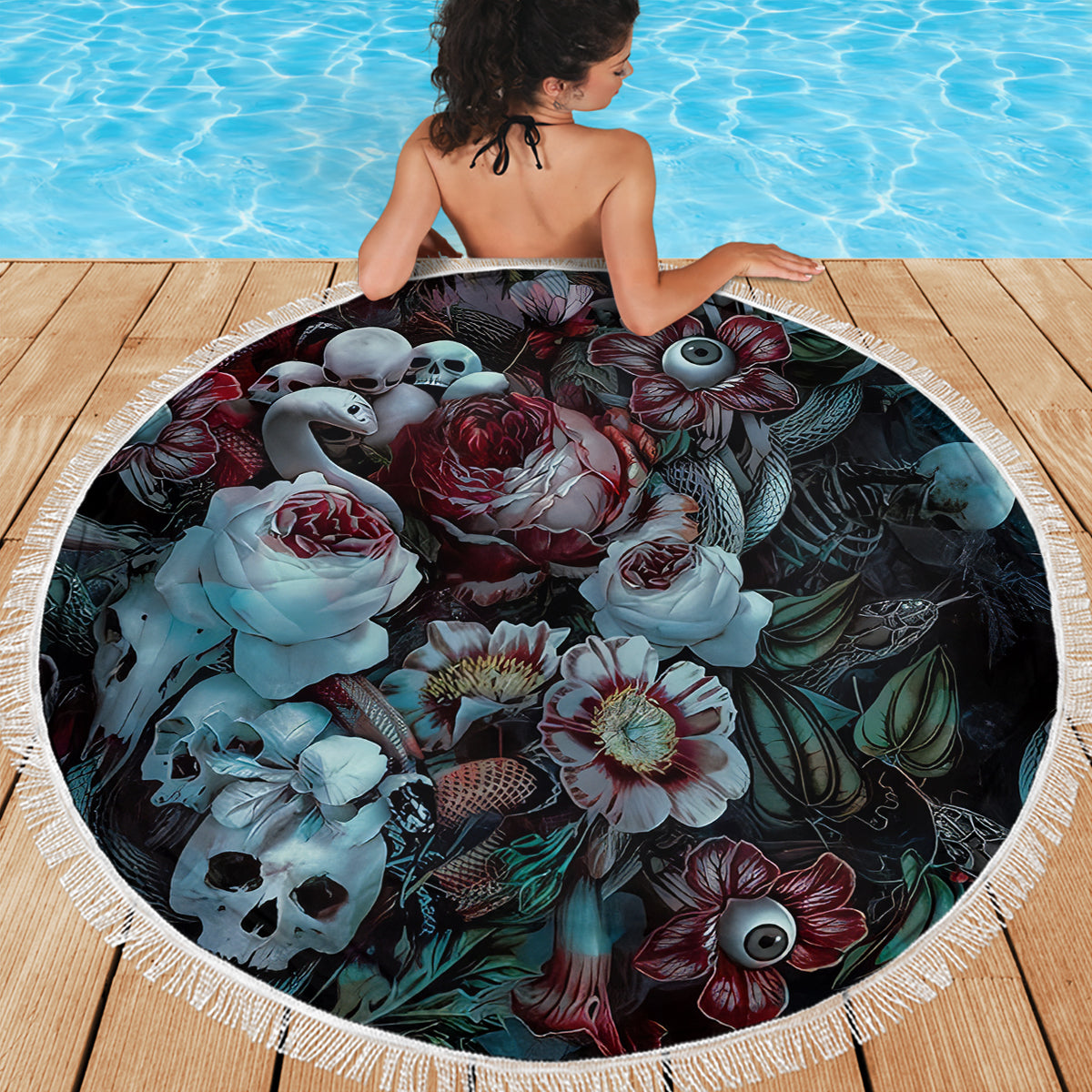 Eyes of Darkness Beach Blanket - Wonder Print Shop