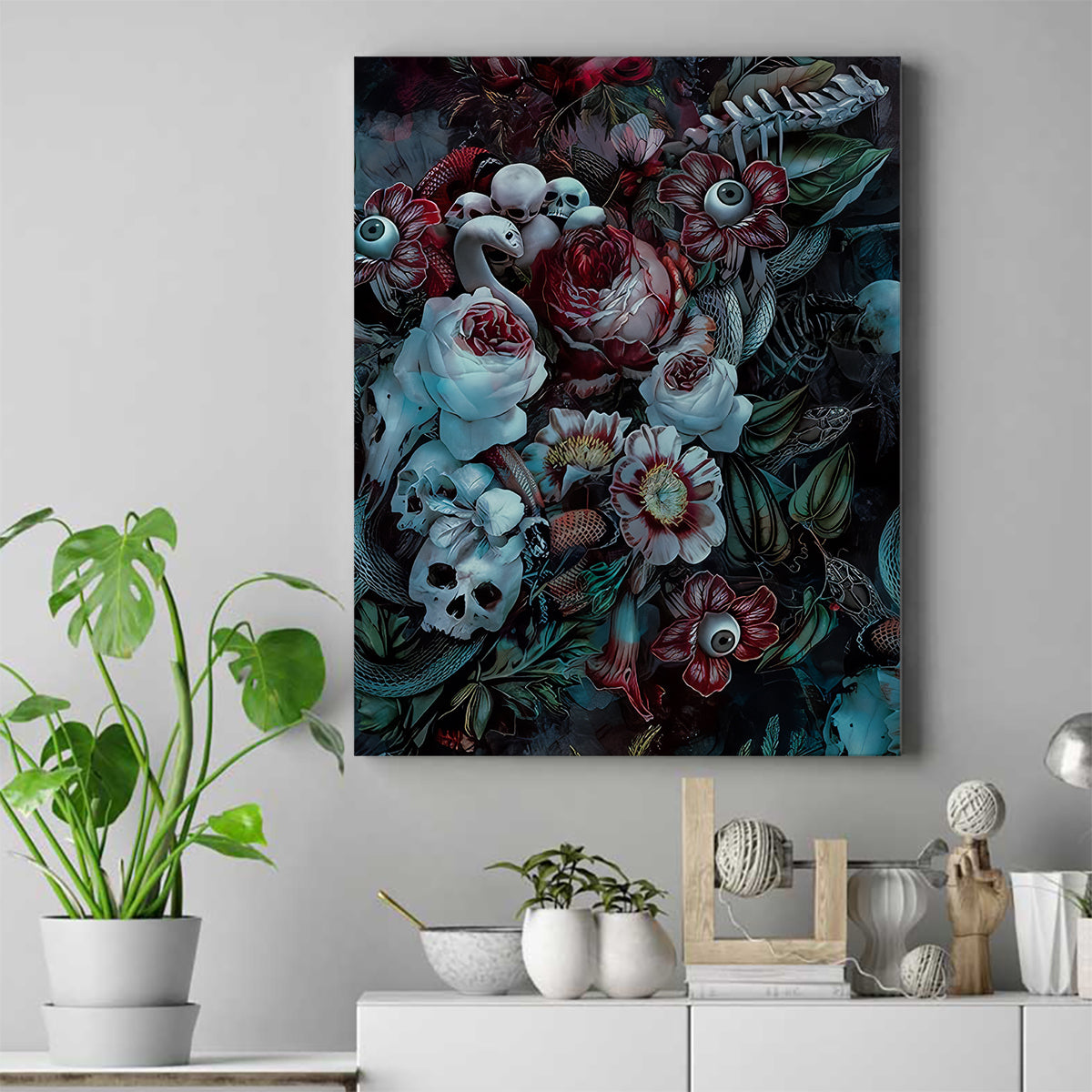 Eyes of Darkness Canvas Wall Art - Wonder Print Shop