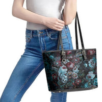 Eyes of Darkness Leather Tote Bag - Wonder Print Shop