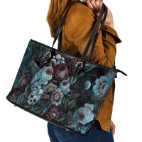 Eyes of Darkness Leather Tote Bag - Wonder Print Shop