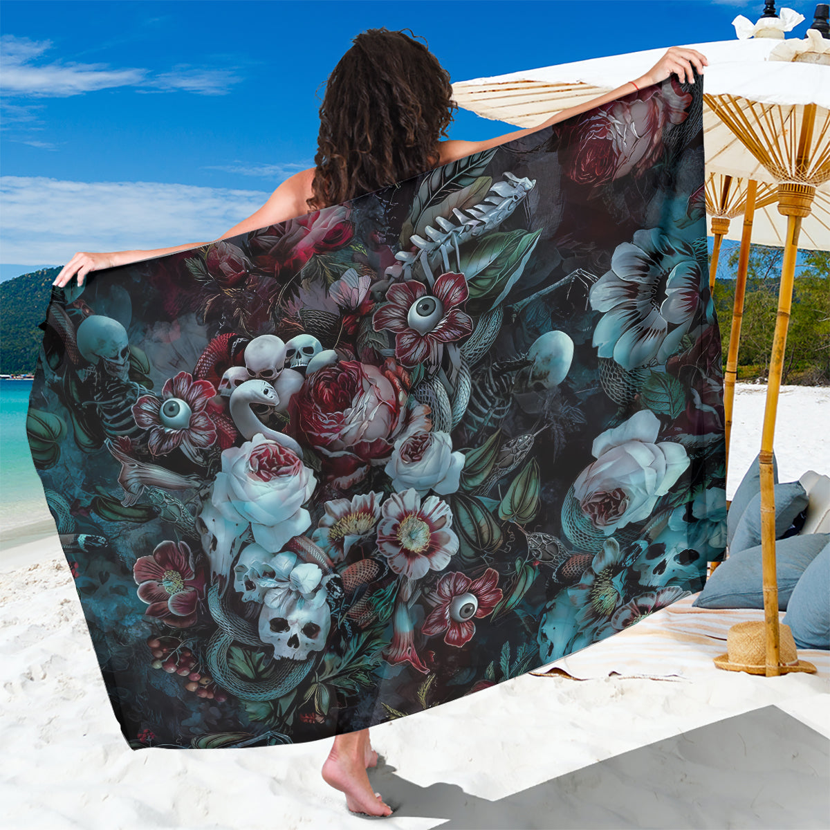 Eyes of Darkness Sarong - Wonder Print Shop