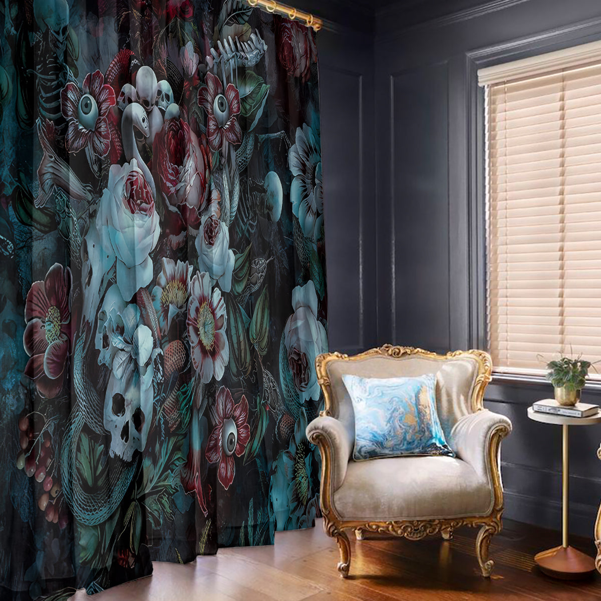 Eyes of Darkness Window Curtain - Wonder Print Shop