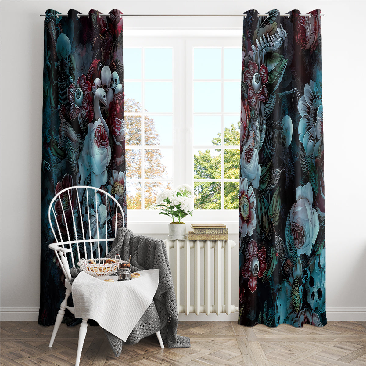 Eyes of Darkness Window Curtain - Wonder Print Shop