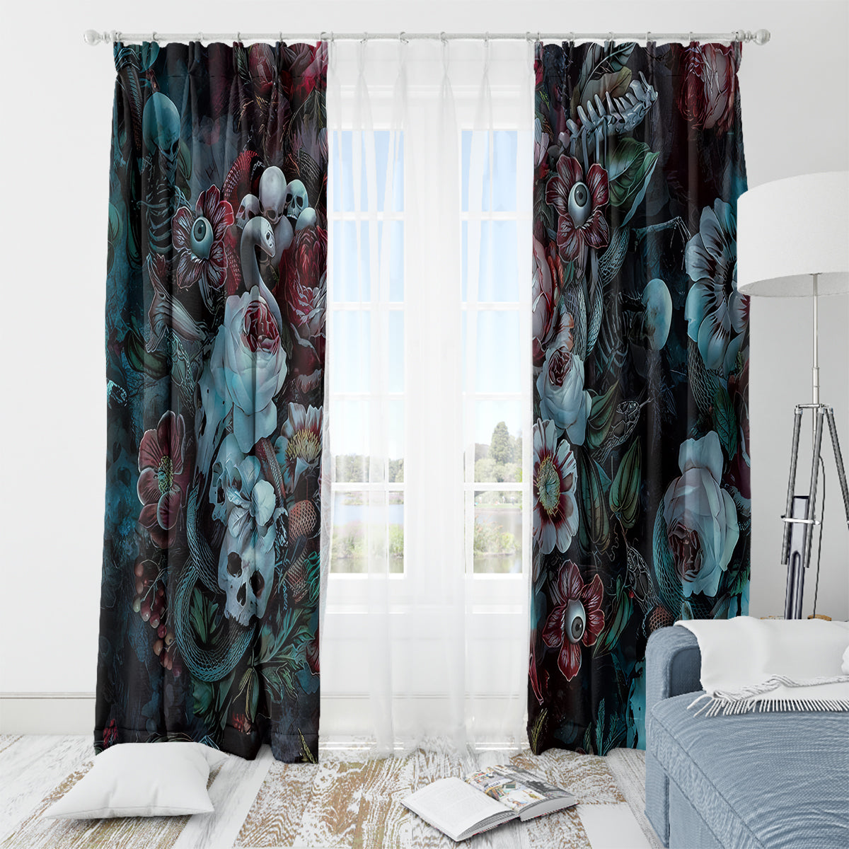 Eyes of Darkness Window Curtain - Wonder Print Shop