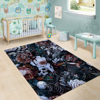Skulls White Nightmare Area Rug - Wonder Print Shop