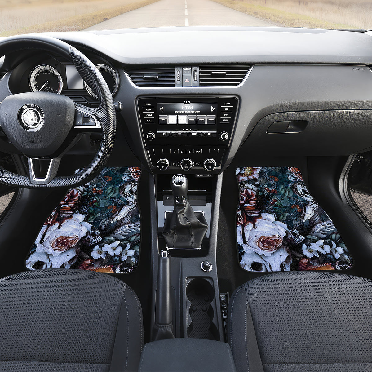 Skulls White Nightmare Car Mats - Wonder Print Shop