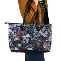 Skulls White Nightmare Leather Tote Bag - Wonder Print Shop
