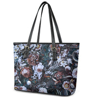 Skulls White Nightmare Leather Tote Bag - Wonder Print Shop