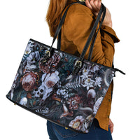 Skulls White Nightmare Leather Tote Bag - Wonder Print Shop