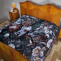 Skulls White Nightmare Quilt - Wonder Print Shop