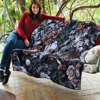 Skulls White Nightmare Quilt - Wonder Print Shop