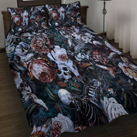 Skulls White Nightmare Quilt Bed Set - Wonder Print Shop