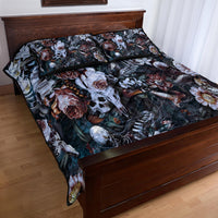 Skulls White Nightmare Quilt Bed Set - Wonder Print Shop
