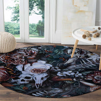 skulls-white-nightmare-round-carpet