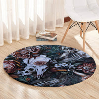 skulls-white-nightmare-round-carpet