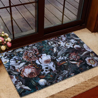 Skulls White Nightmare Rubber Doormat - Wonder Print Shop