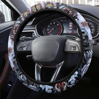 Skulls White Nightmare Steering Wheel Cover - Wonder Print Shop