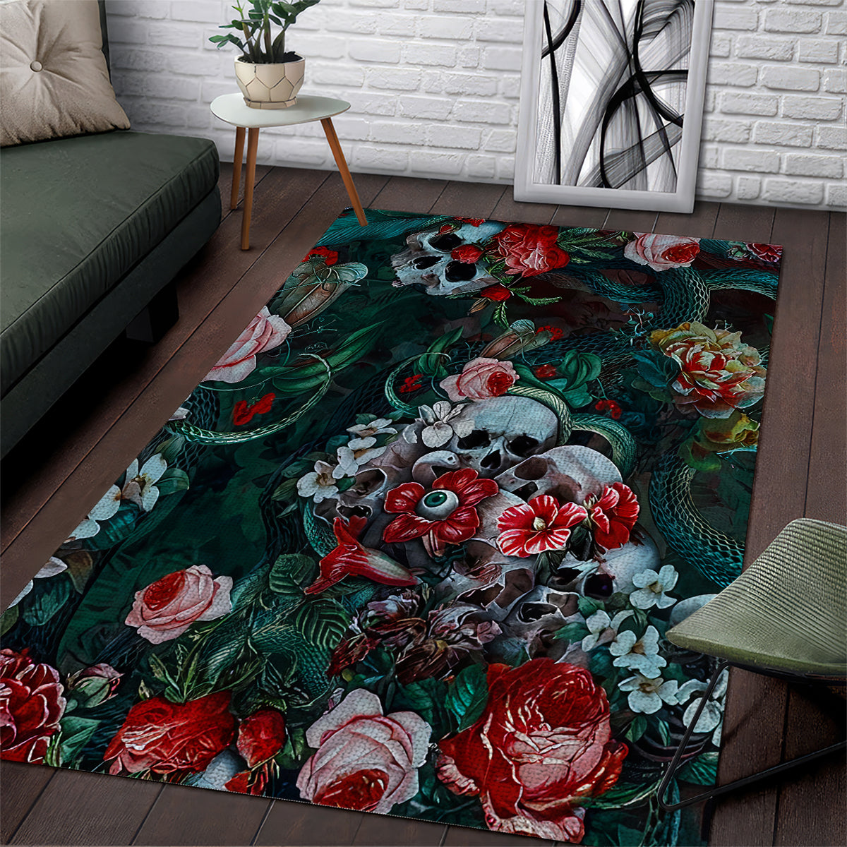 Green Poison Area Rug - Wonder Print Shop